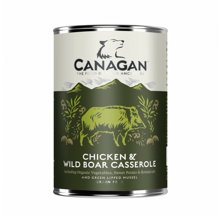 Canagan Dog Tin Chicken & Wild Boar Casserole For Puppies & Adults