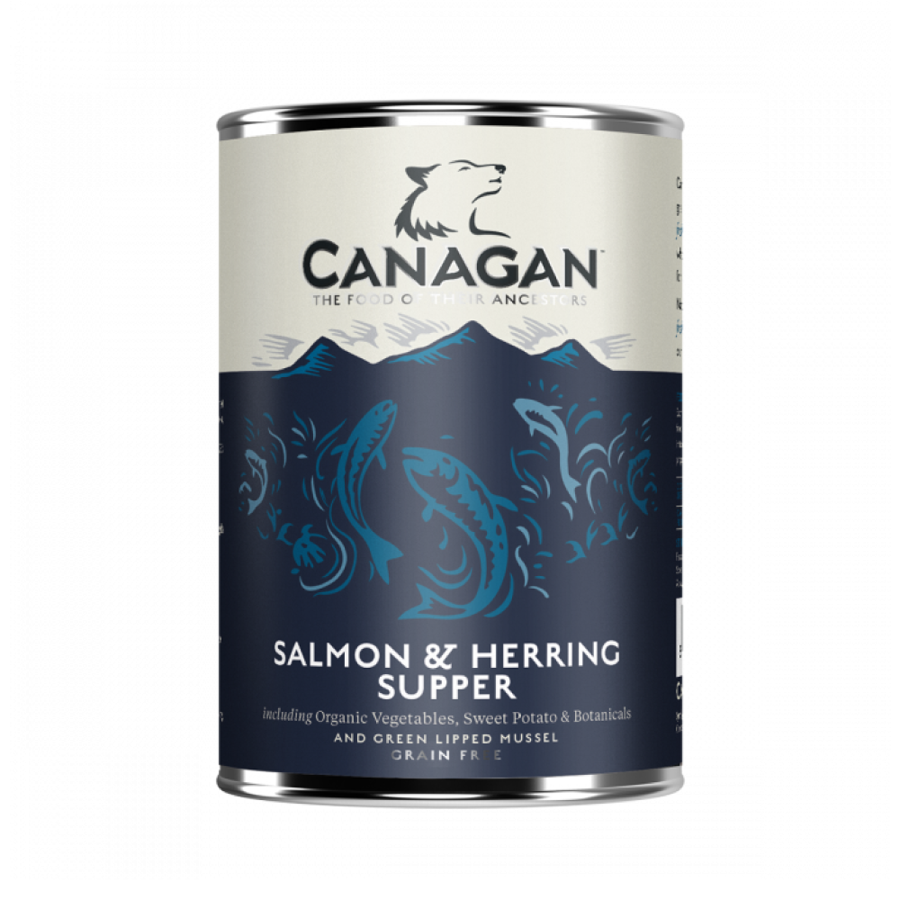 Canagan Dog Tin Salmon & Herring Supper For Puppies & Adults
