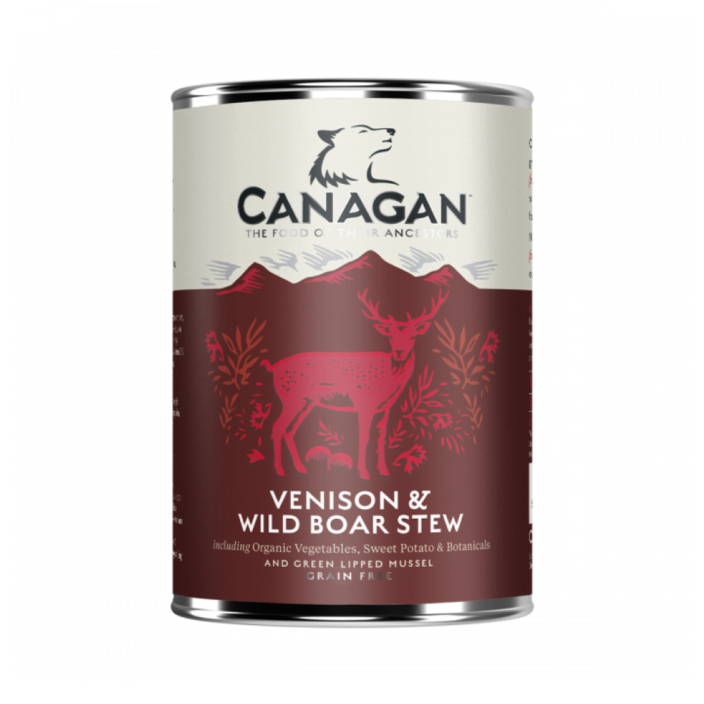 Canagan Dog Tin Venison & Wild Boar Stew For Puppies & Adults