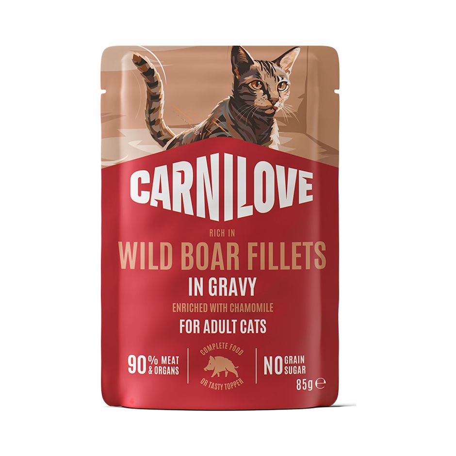 Carnilove Cat Pouch Wild Boar With Chamomile 85g