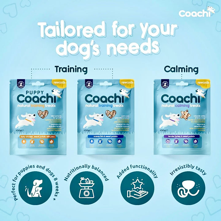 Coachi Training Dog Treats Tender Turkey & Sweet Potato 100g