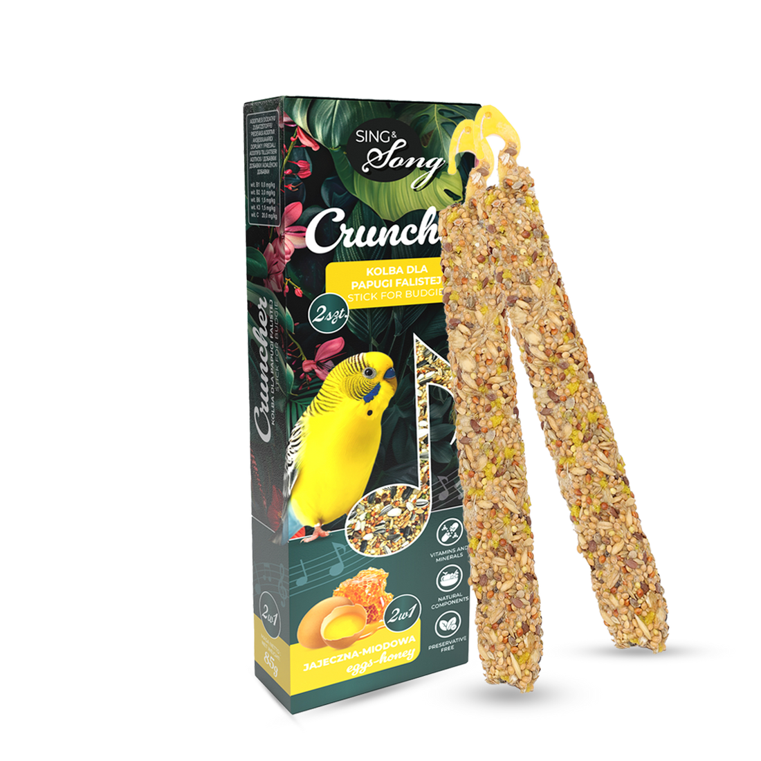 SING & SONG Cruncher For Budgie 2in1 Egg + Honey 85g