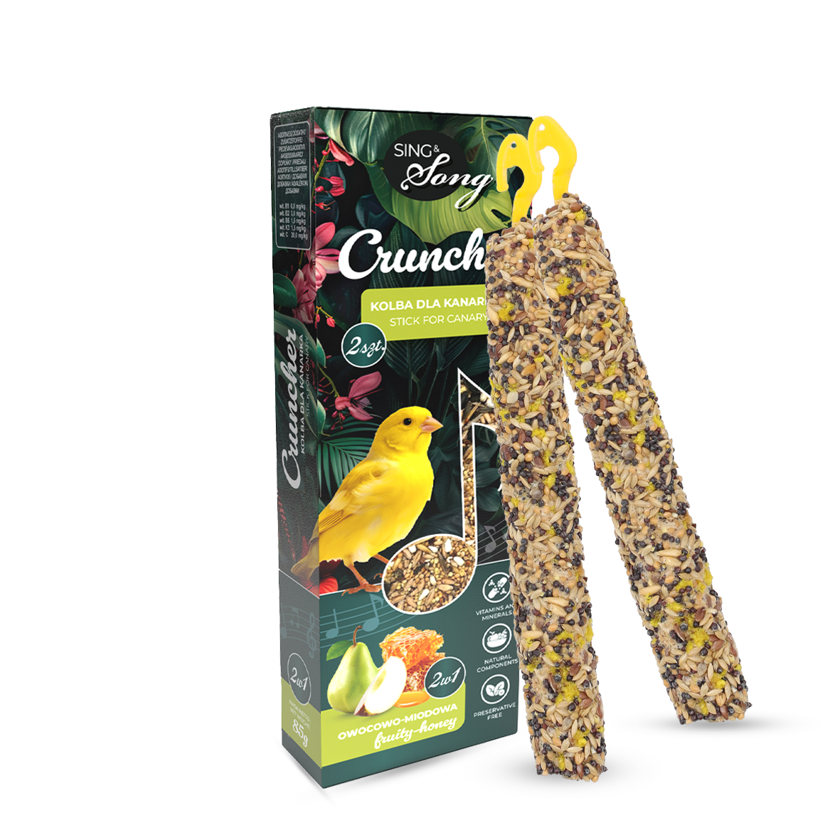 SING & SONG Cruncher For Canaries 2in1 Fruit-Honey 85g