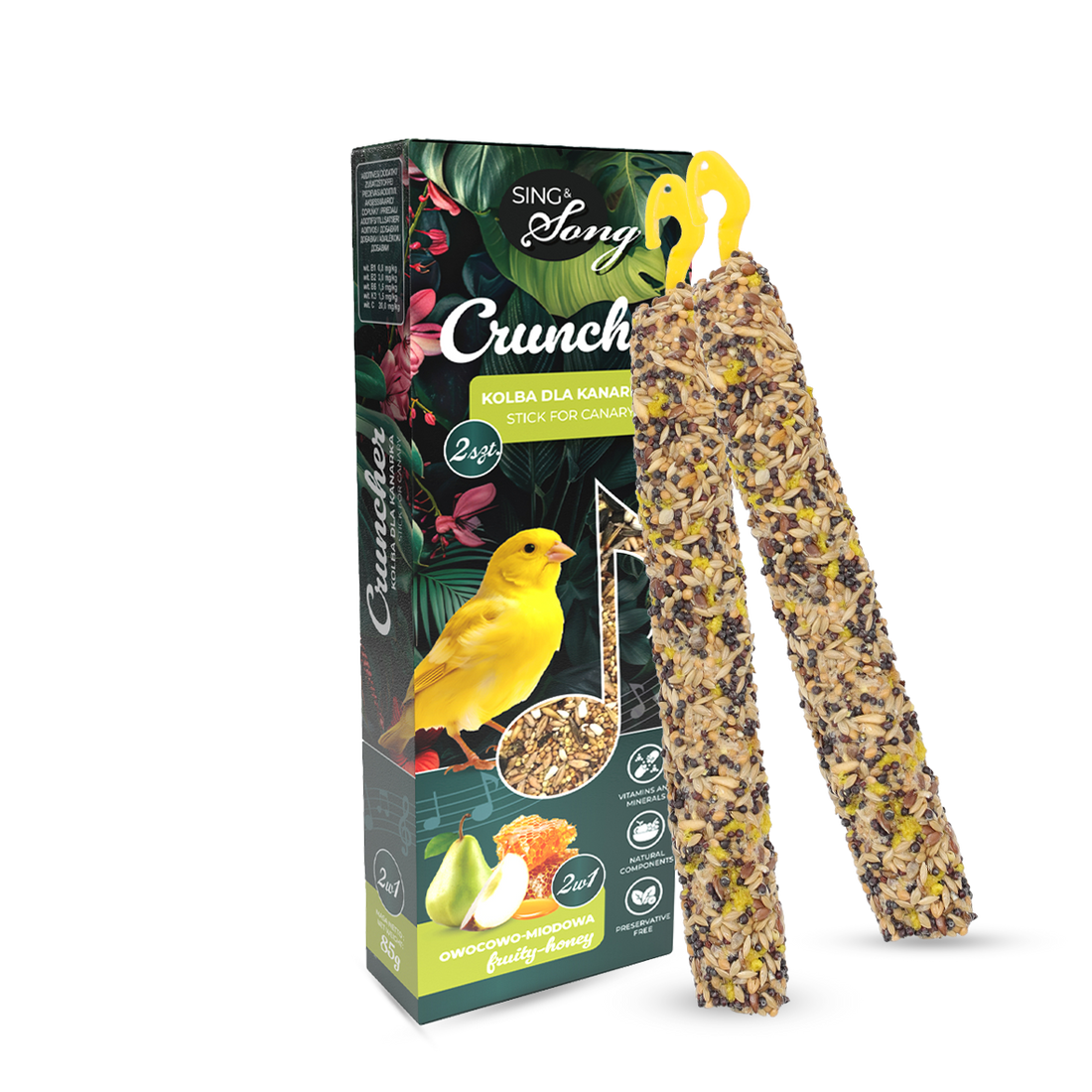 SING & SONG Cruncher For Canaries 2in1 Fruit-Honey 85g