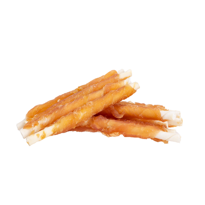 UNIQ PETS Dog Snacks Chicken Wraps Rawhide Sticks 250g