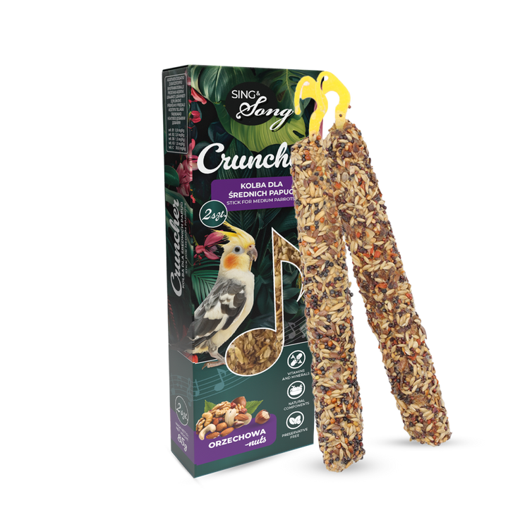 SING & SONG Crunchers For Parrots Nuts 85g