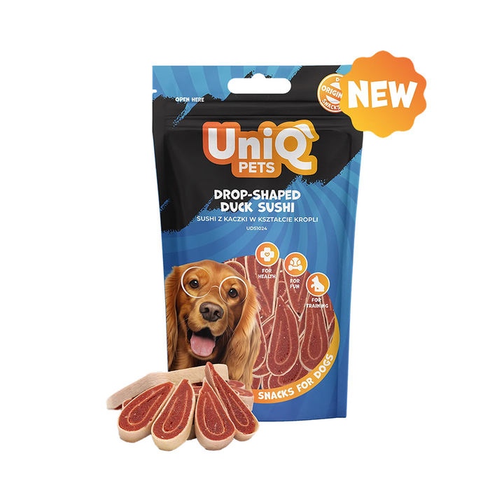 UNIQ PETS Dog Snacks Drop-Shaped Duck Sushi 80g