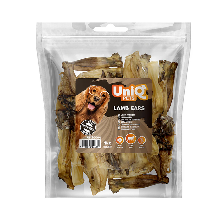 UNIQ PETS Dog Snack Lamb Ears 300g