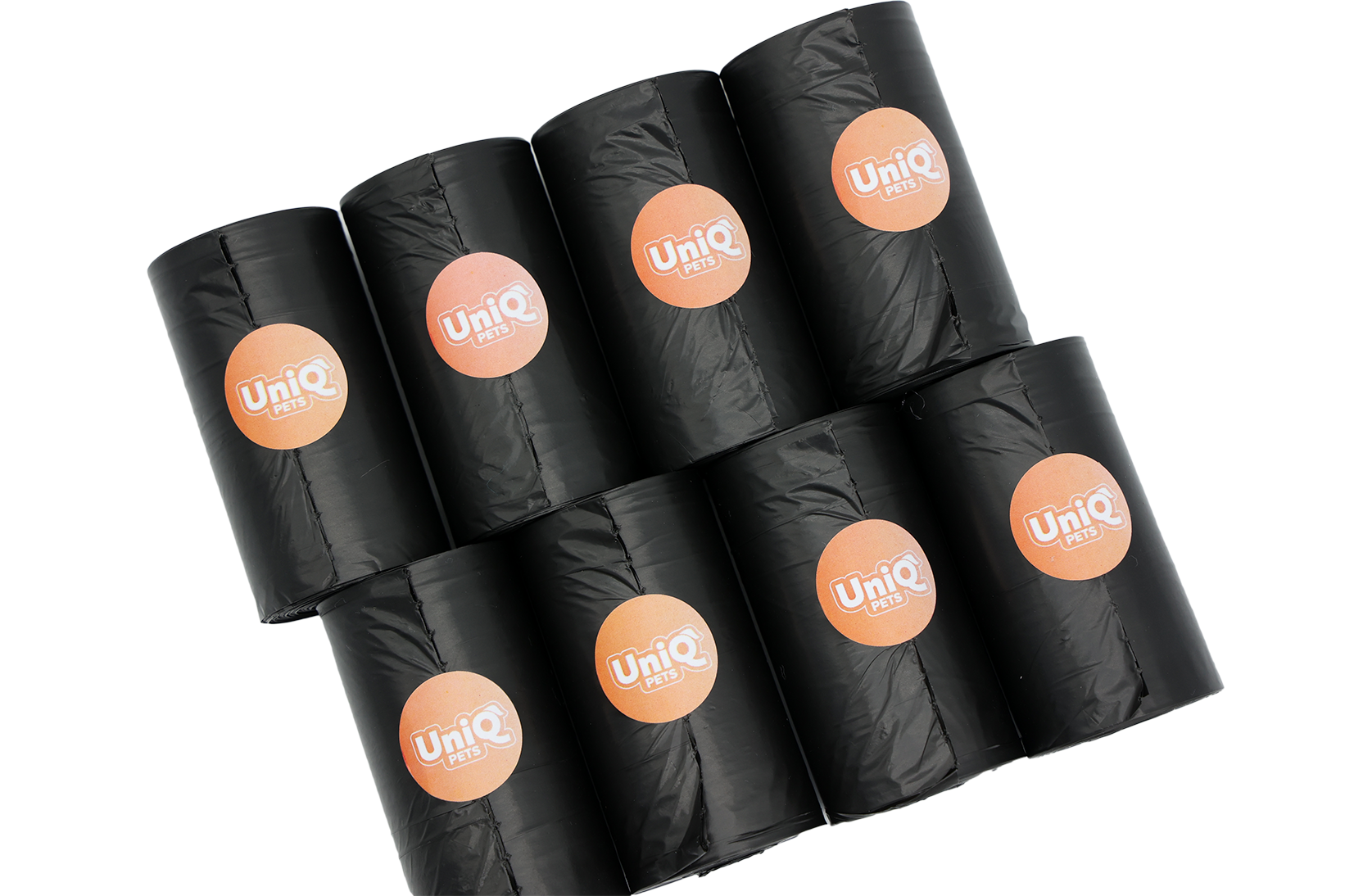 UNIQ PETS Dog Poop Bags Black 8×20 Pieces