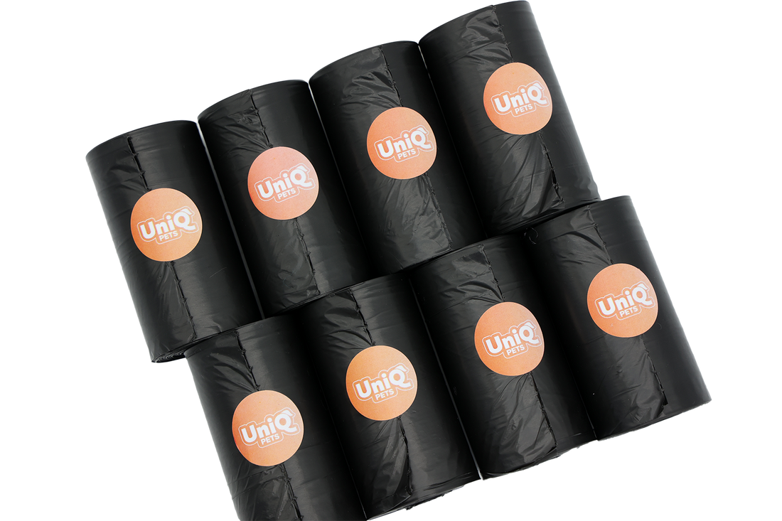 UNIQ PETS Dog Poop Bags Black 8×20 Pieces