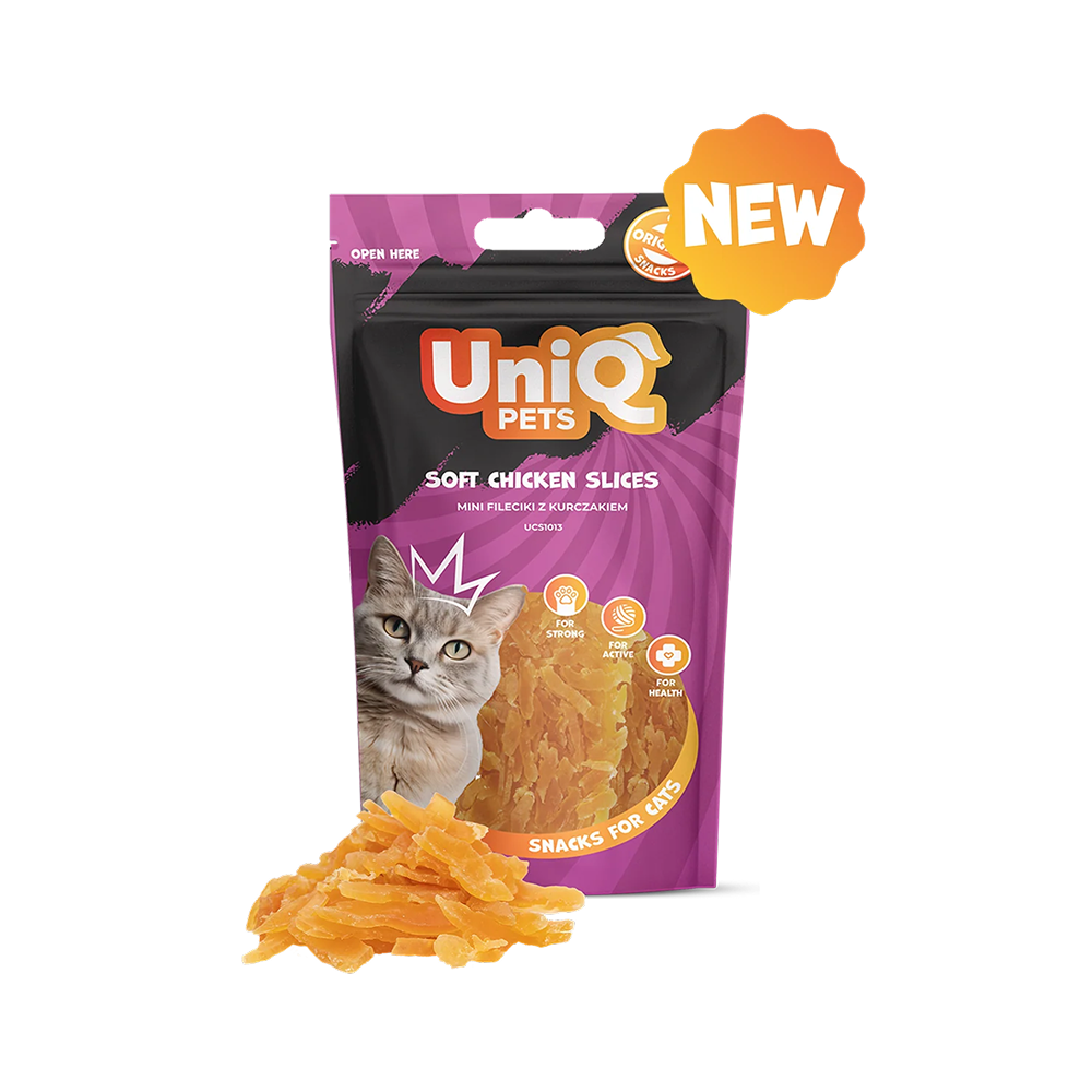 UNIQ PETS Cat Snacks Soft Chicken Slices 50g