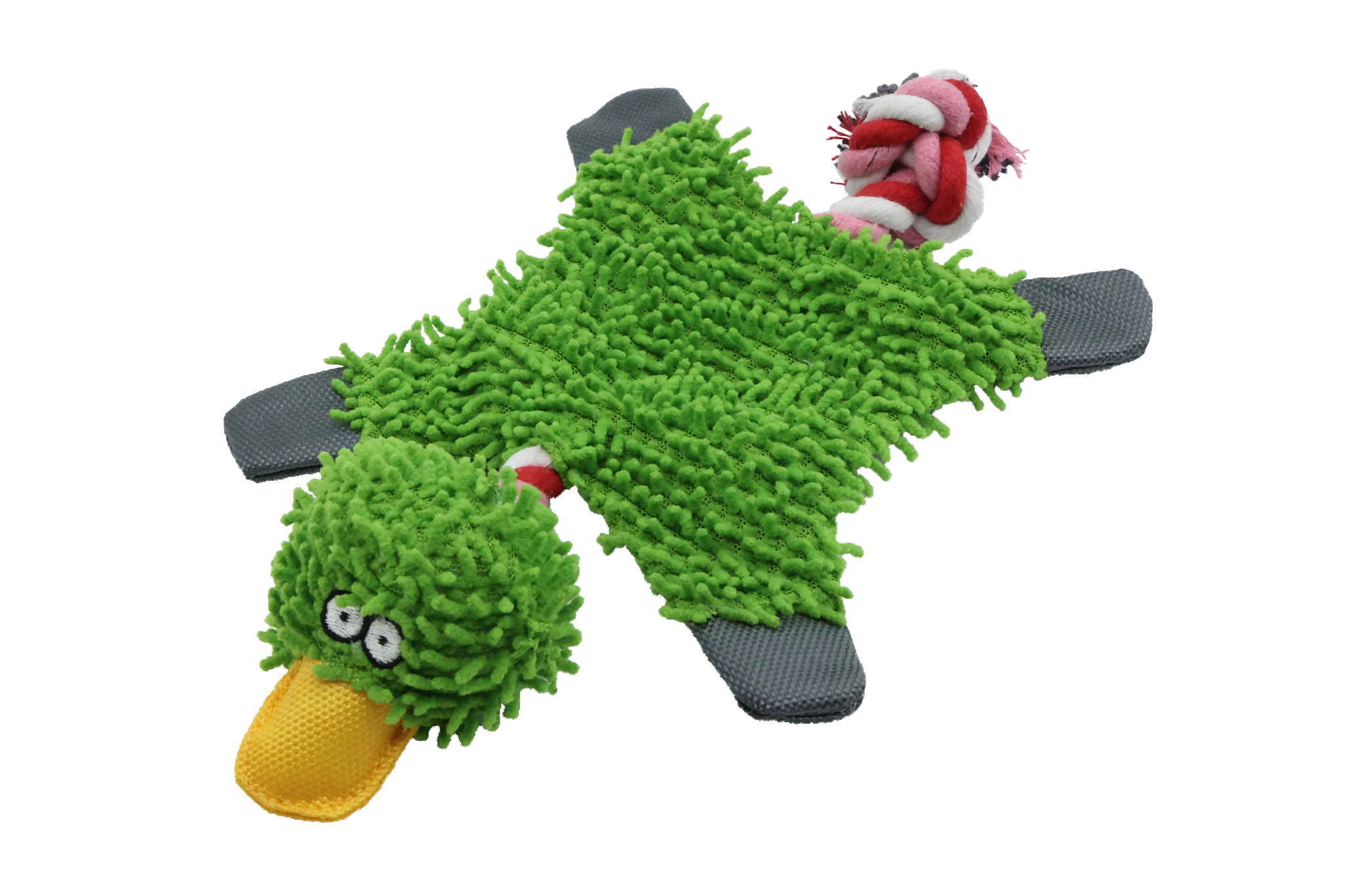 BB Dog Cuddle Toy Green Duck With Squeaker 29x18cm