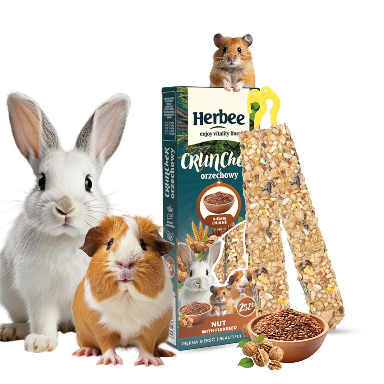 HERBEE Crunchers Forest Nuts + Flaxseed 115g