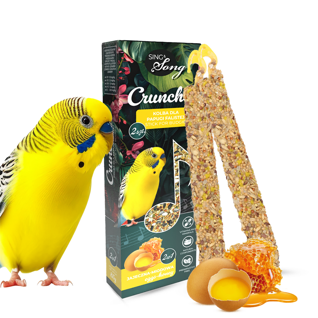 SING & SONG Cruncher For Budgie 2in1 Egg + Honey 85g