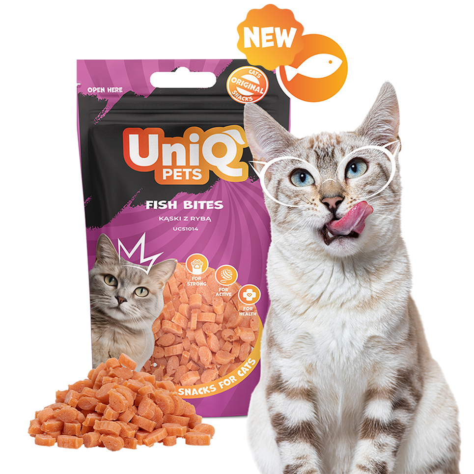 UNIQ PETS Cat Snacks Fish Bites 50g