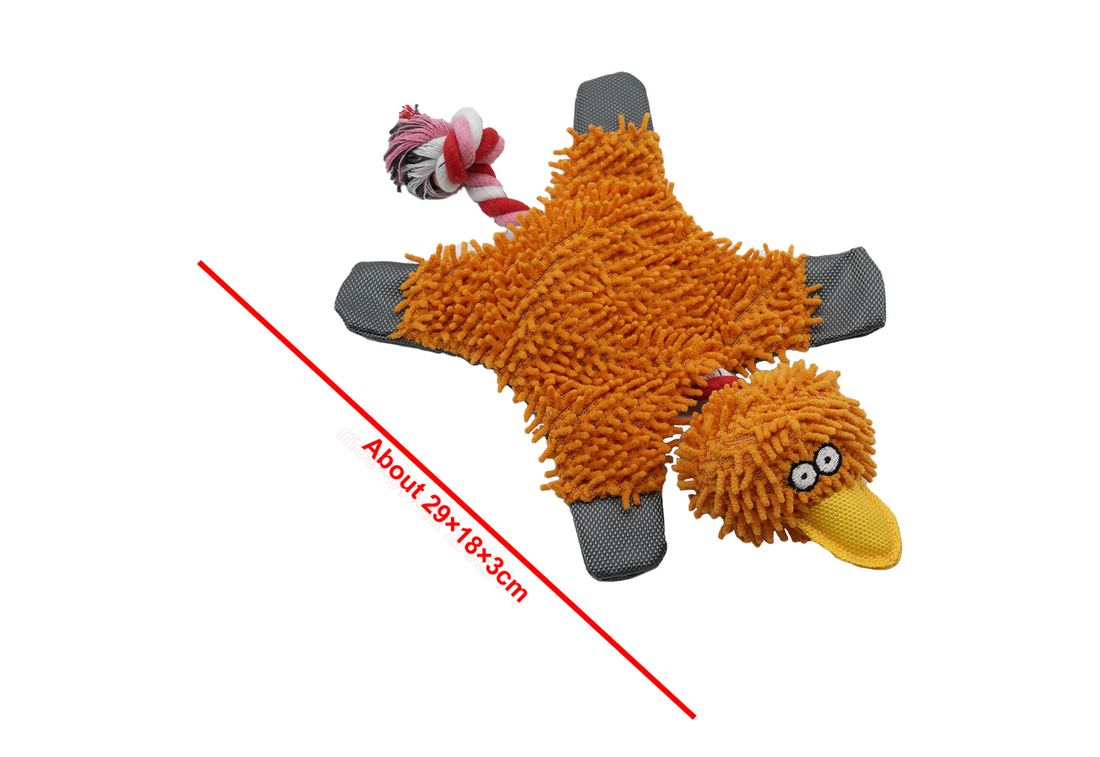BB Dog Cuddle Toy Orange Duck With Squeaker 29x18cm