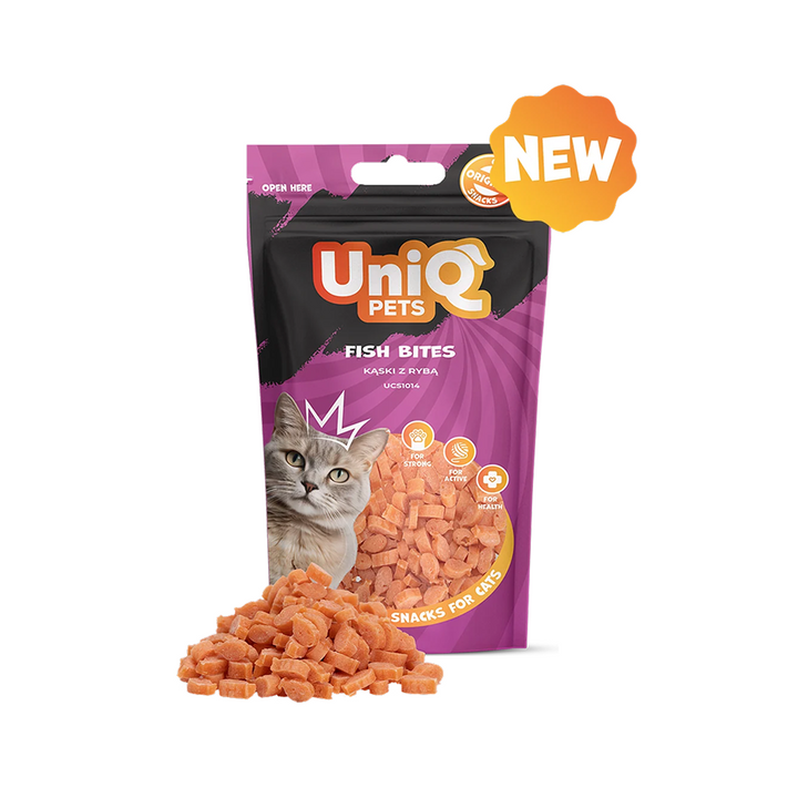 UNIQ PETS Cat Snacks Fish Bites 50g