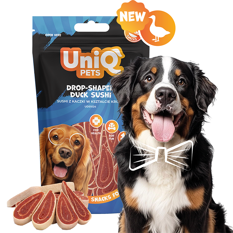UNIQ PETS Dog Snacks Drop-Shaped Duck Sushi 80g