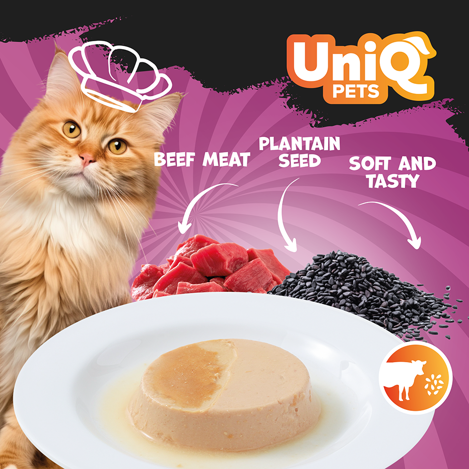 Uniq PETS Cat Wet Food Beef Pate 30g