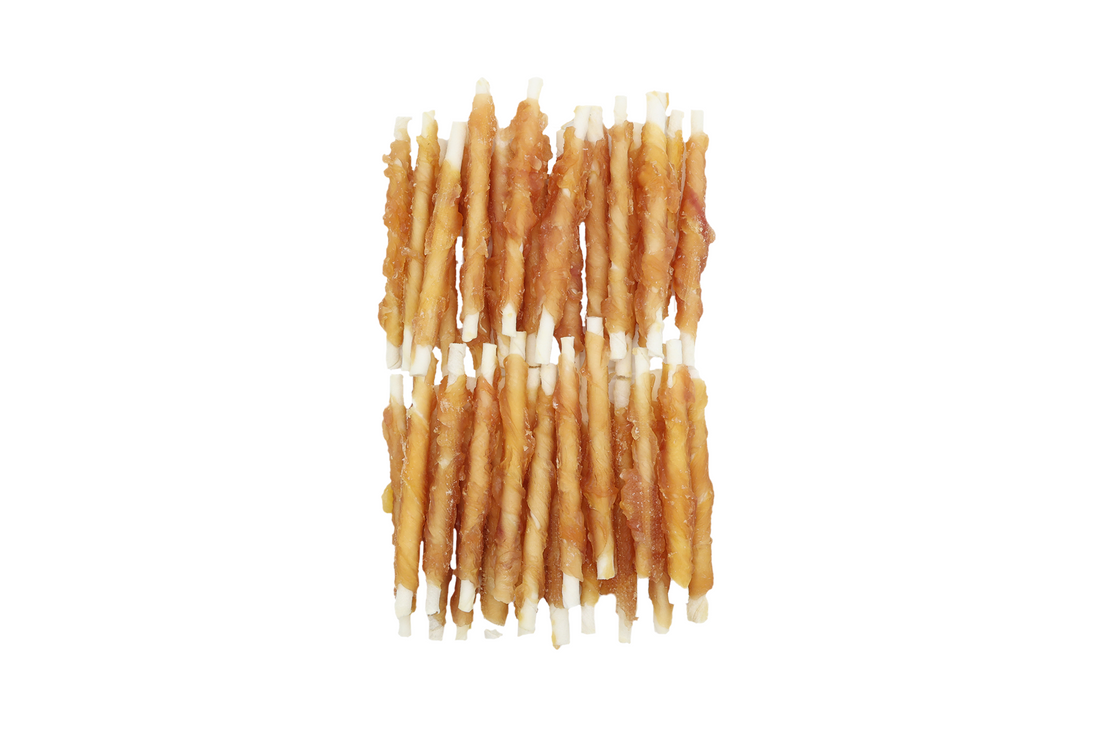 UNIQ PETS Dog Snacks Chicken Wraps Rawhide Sticks 500g