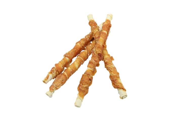 UNIQ PETS Dog Snacks Chicken Wraps Rawhide Sticks 28cm 320g