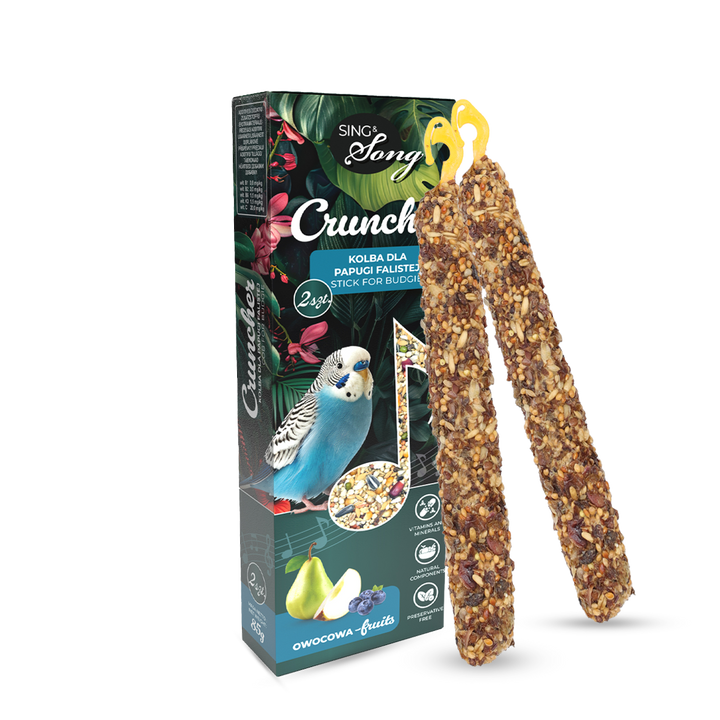 SING & SONG Crunchers For Budgie Fruits 85g