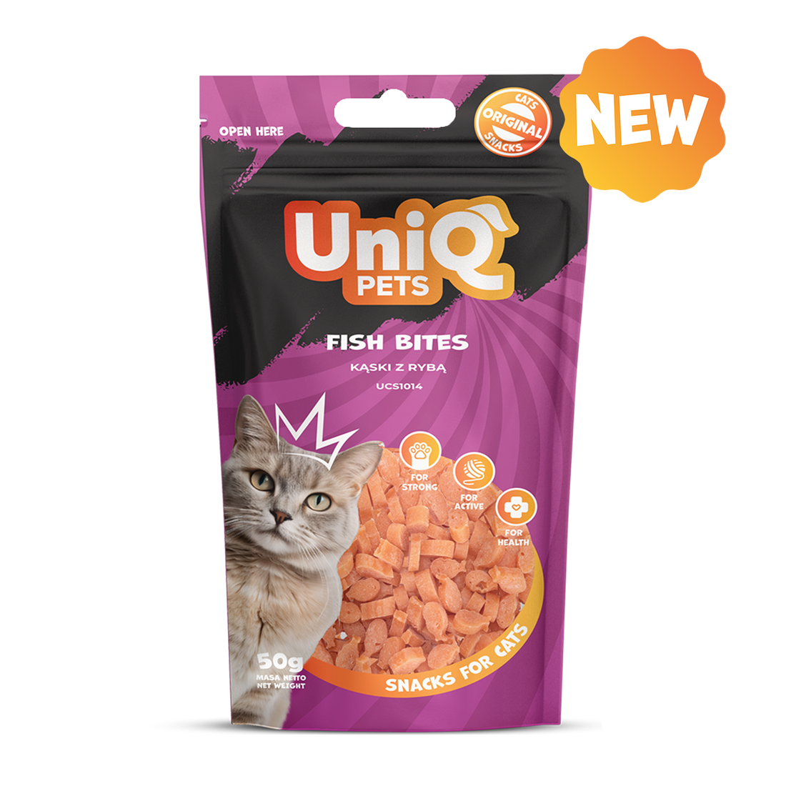 UNIQ PETS Cat Snacks Fish Bites 50g
