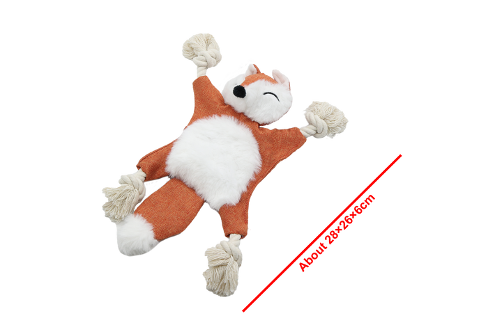 BB Dog Cuddle Toy Rustling Fox With Ropes 28x26cm