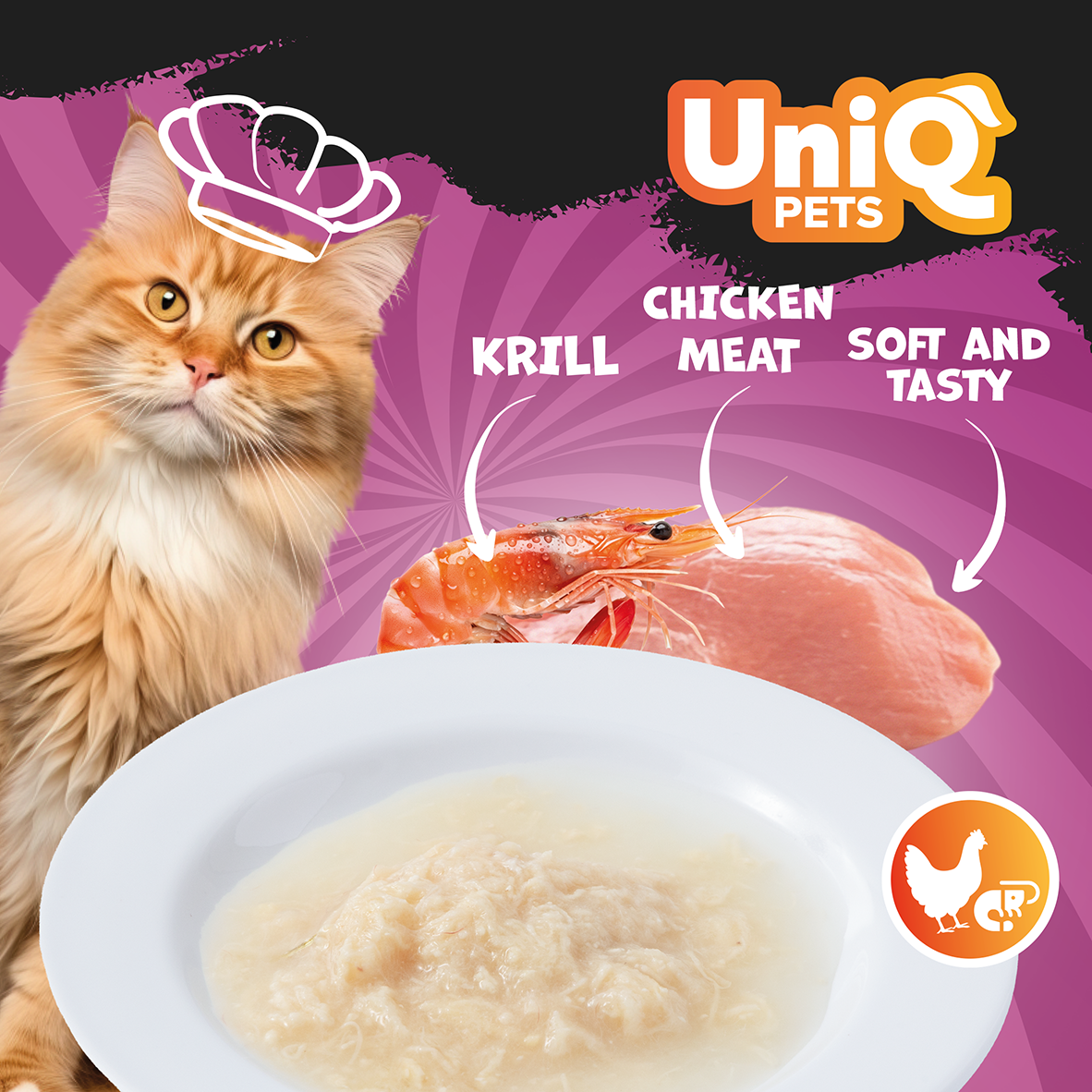Uniq PETS Cat Wet Food Chicken & Krill Soup 30g
