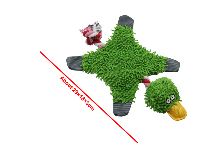 BB Dog Cuddle Toy Green Duck With Squeaker 29x18cm