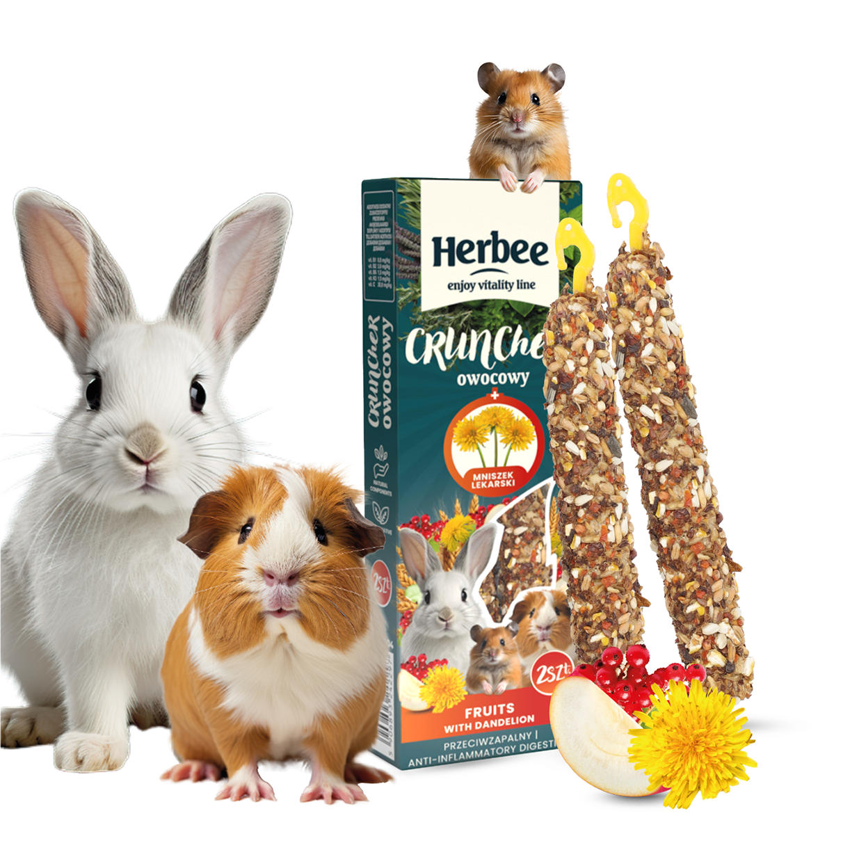 HERBEE Crunchers Forest Fruits + Dandelion 115g