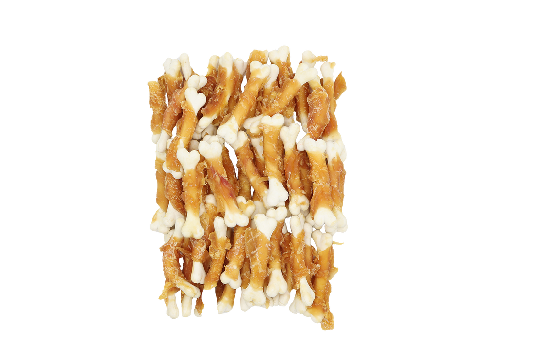 UNIQ PETS Dog Snacks Chicken Wraps Calcium Bones 500g