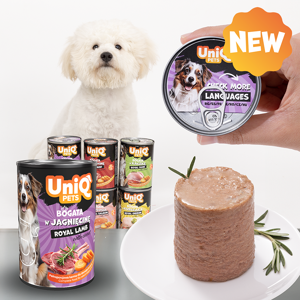 UNIQ PETS Dog Tin Food Royal Lamb 375g