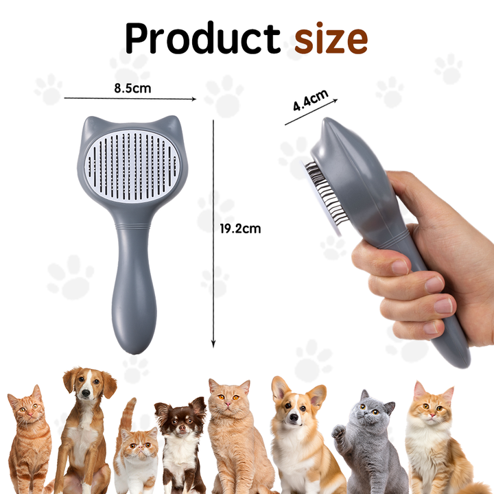 UNIQ PETS GROOMING BEAUTYCARE Cat-Shaped Comb Grey