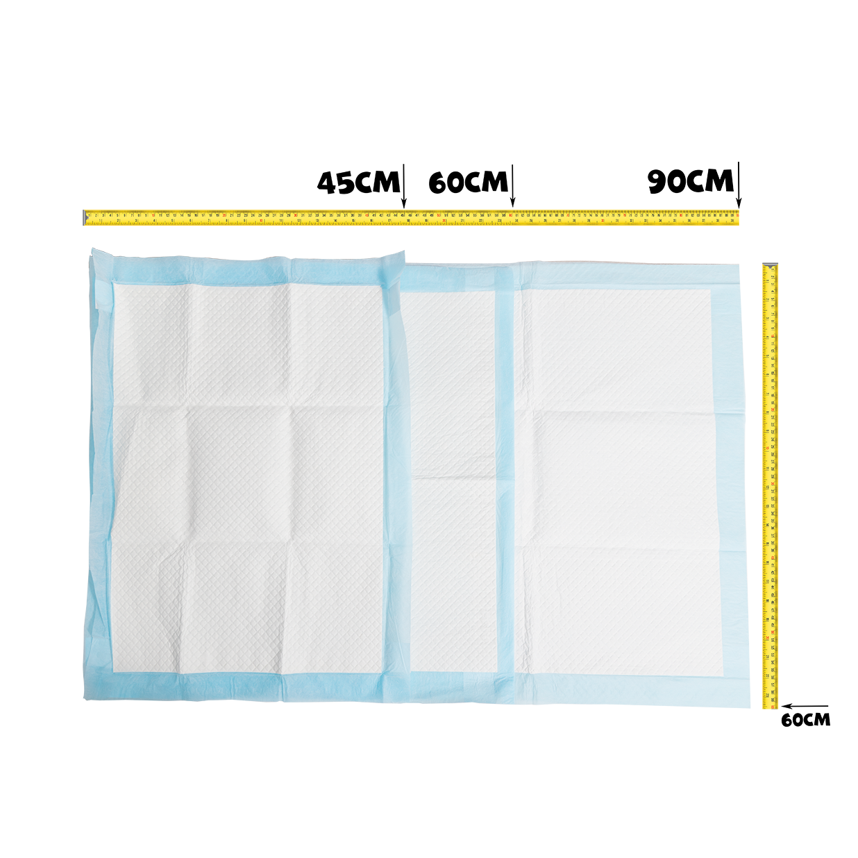 UNIQ PETS HYGIENIC PET PADS 60x60cm Blue, 10pcs/Bag
