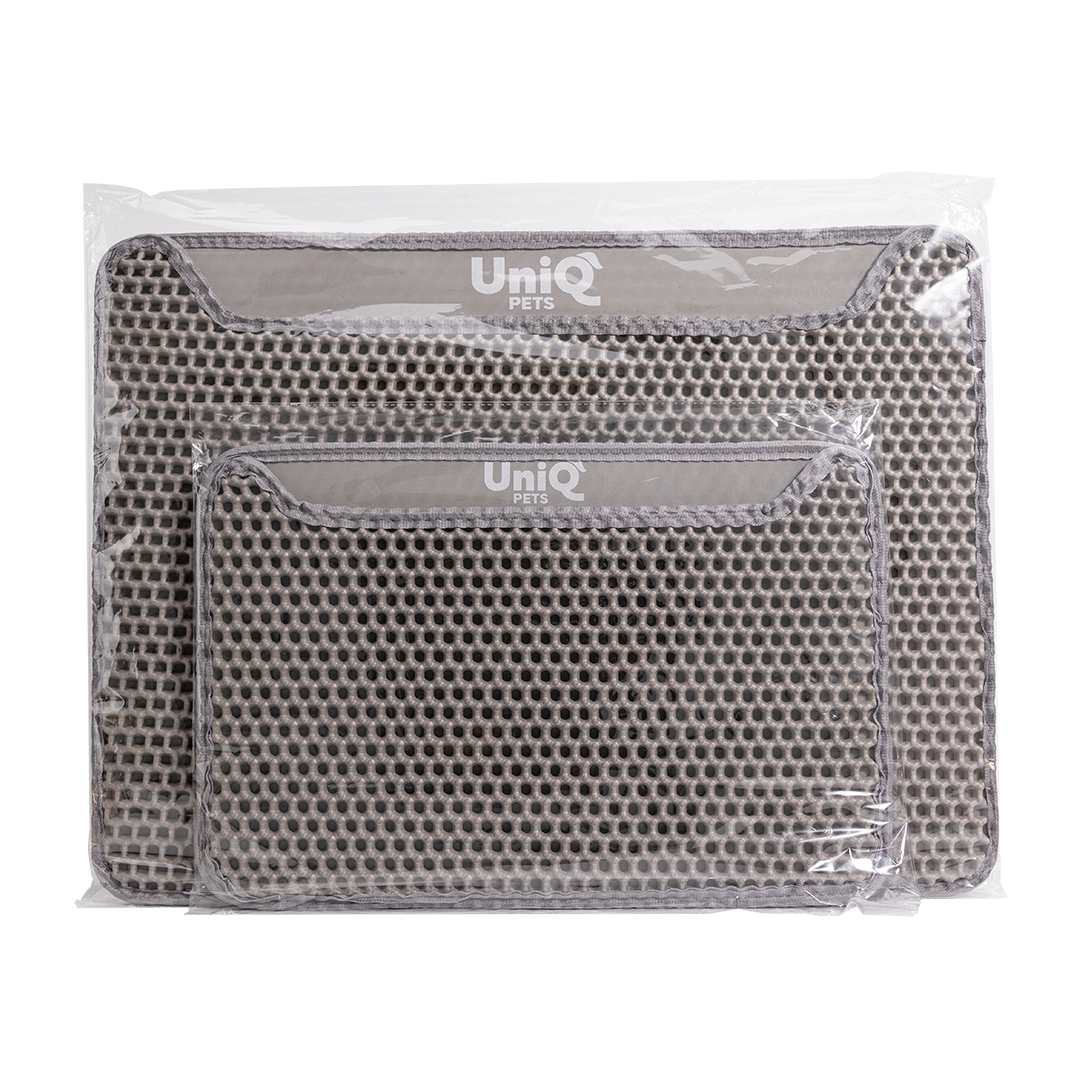 UNIQ PETS Cat Litter Mat Double-Layer Grey 45x60cm