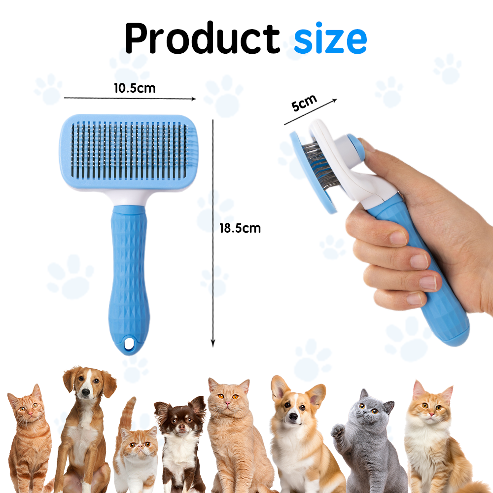 UNIQ PETS GROOMING BEAUTY CARE Square Comb Blue