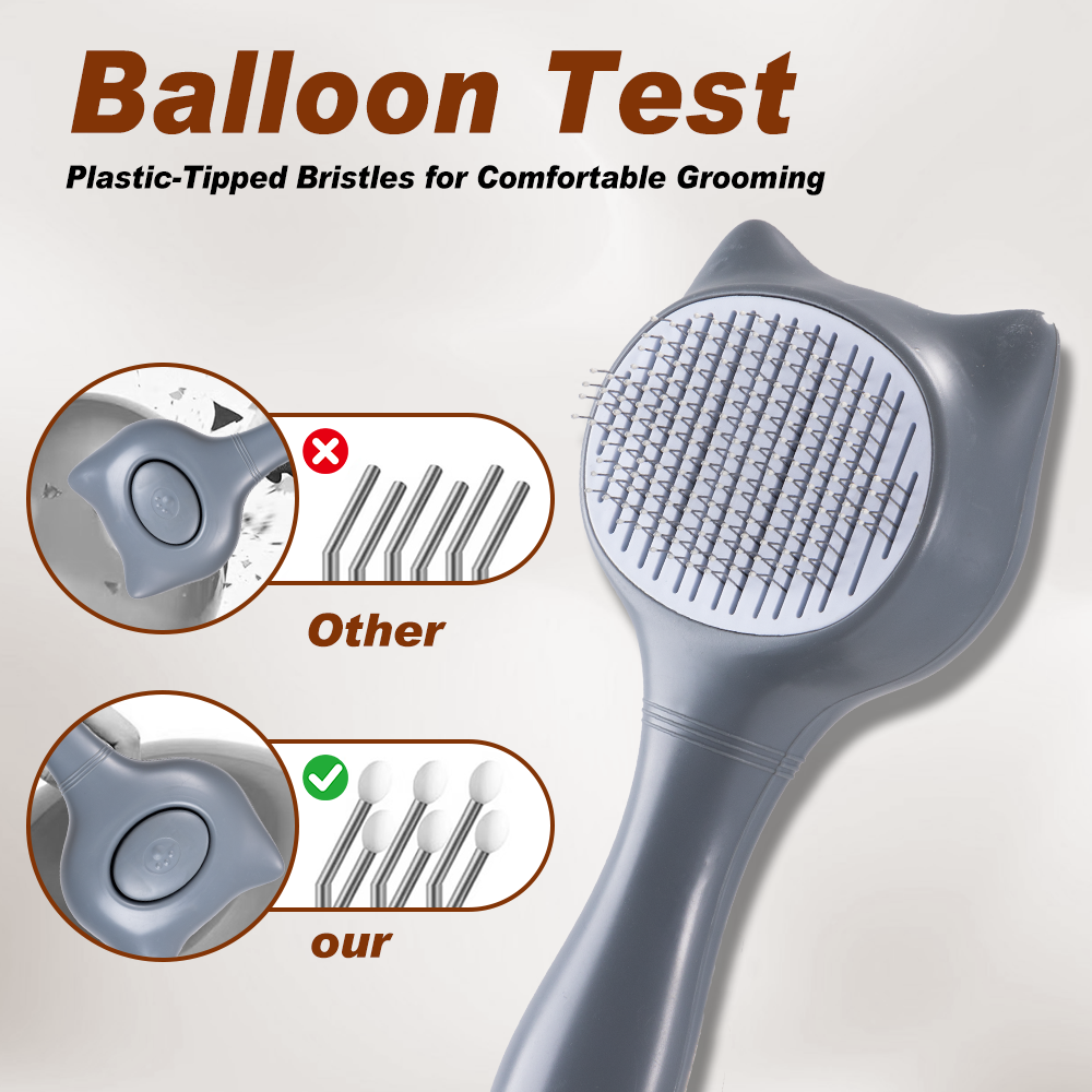 UNIQ PETS GROOMING BEAUTYCARE Cat-Shaped Comb Grey