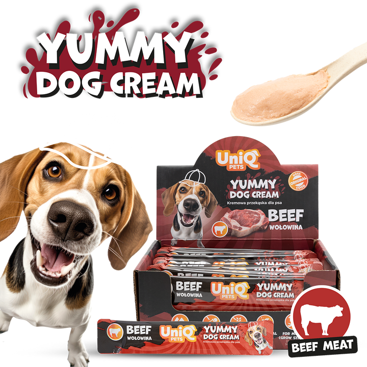 UNIQ PETS Yummy Dog Cream with Beef