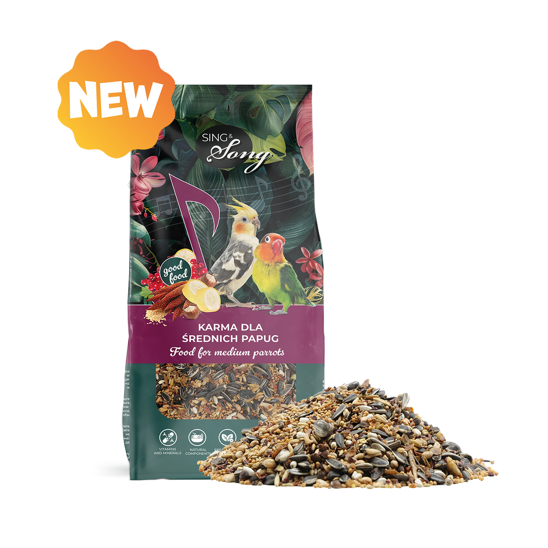 SING&SONG WILDWINGS FOOD For Medium Parrots 500g