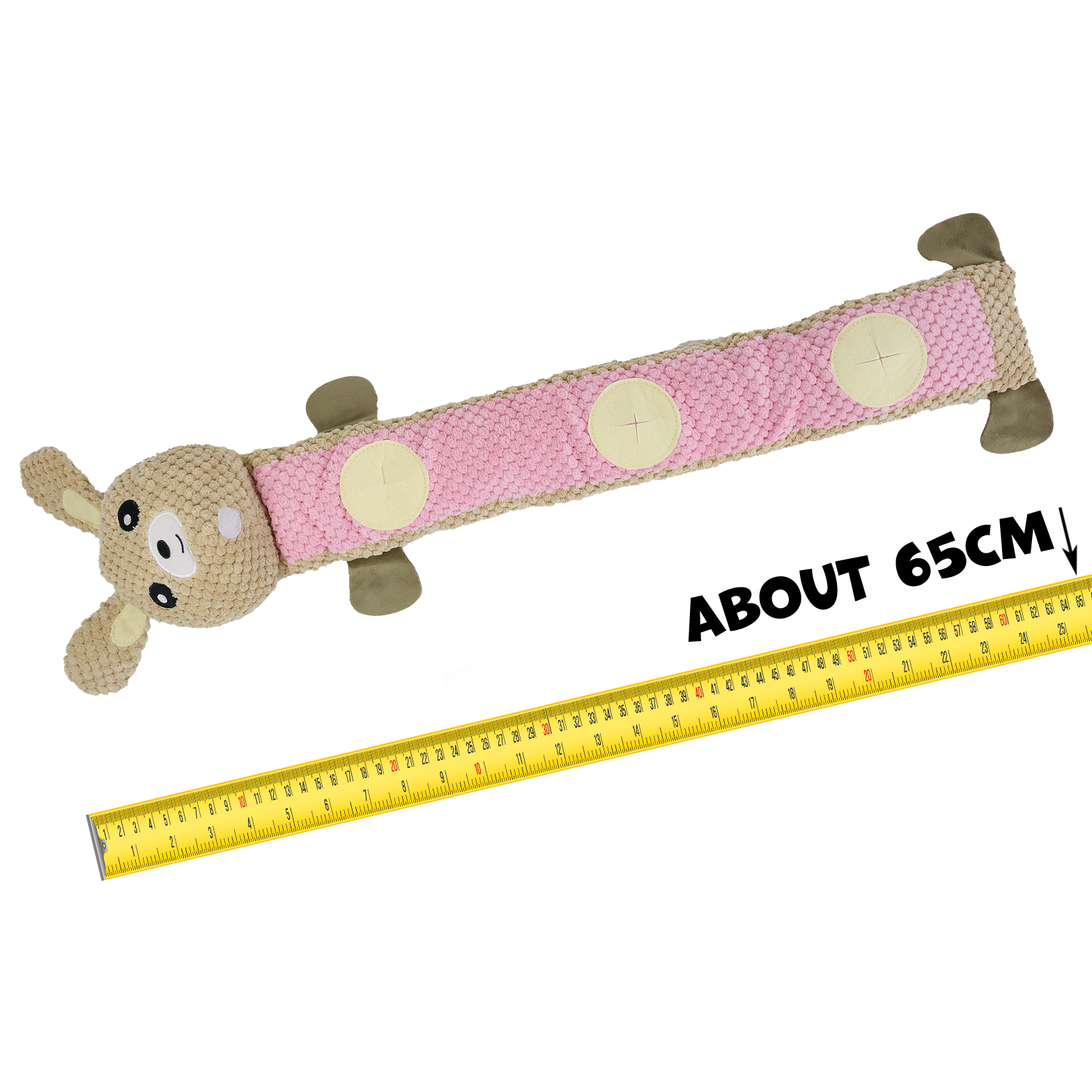 UNIQ PETS PLUSH DOG TOY SNIFFIES FRIENDS Long Stretchable Rabbit with Squeaker