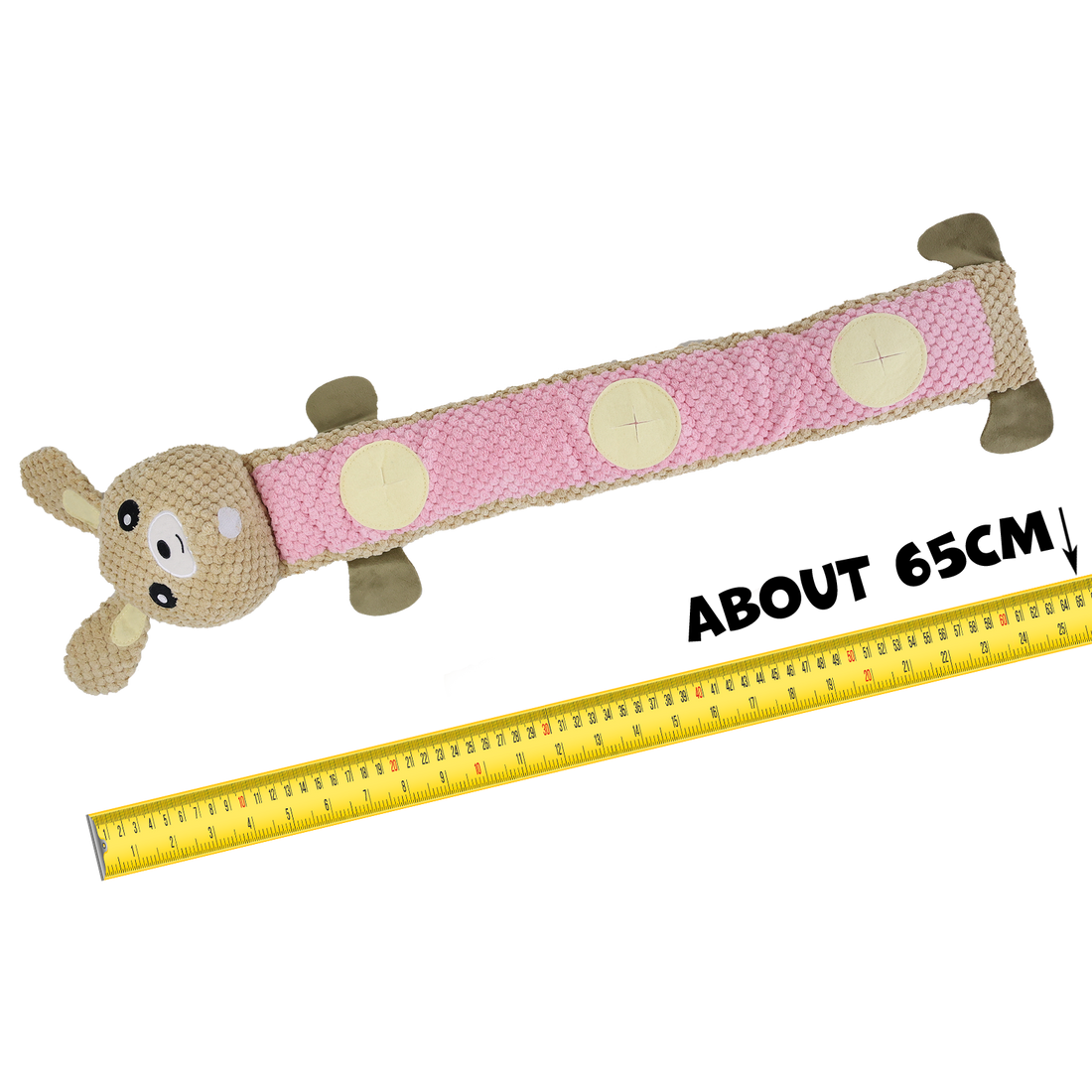 UNIQ PETS PLUSH DOG TOY SNIFFIES FRIENDS Long Stretchable Rabbit with Squeaker