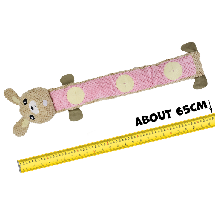 UNIQ PETS PLUSH DOG TOY SNIFFIES FRIENDS Long Stretchable Rabbit with Squeaker