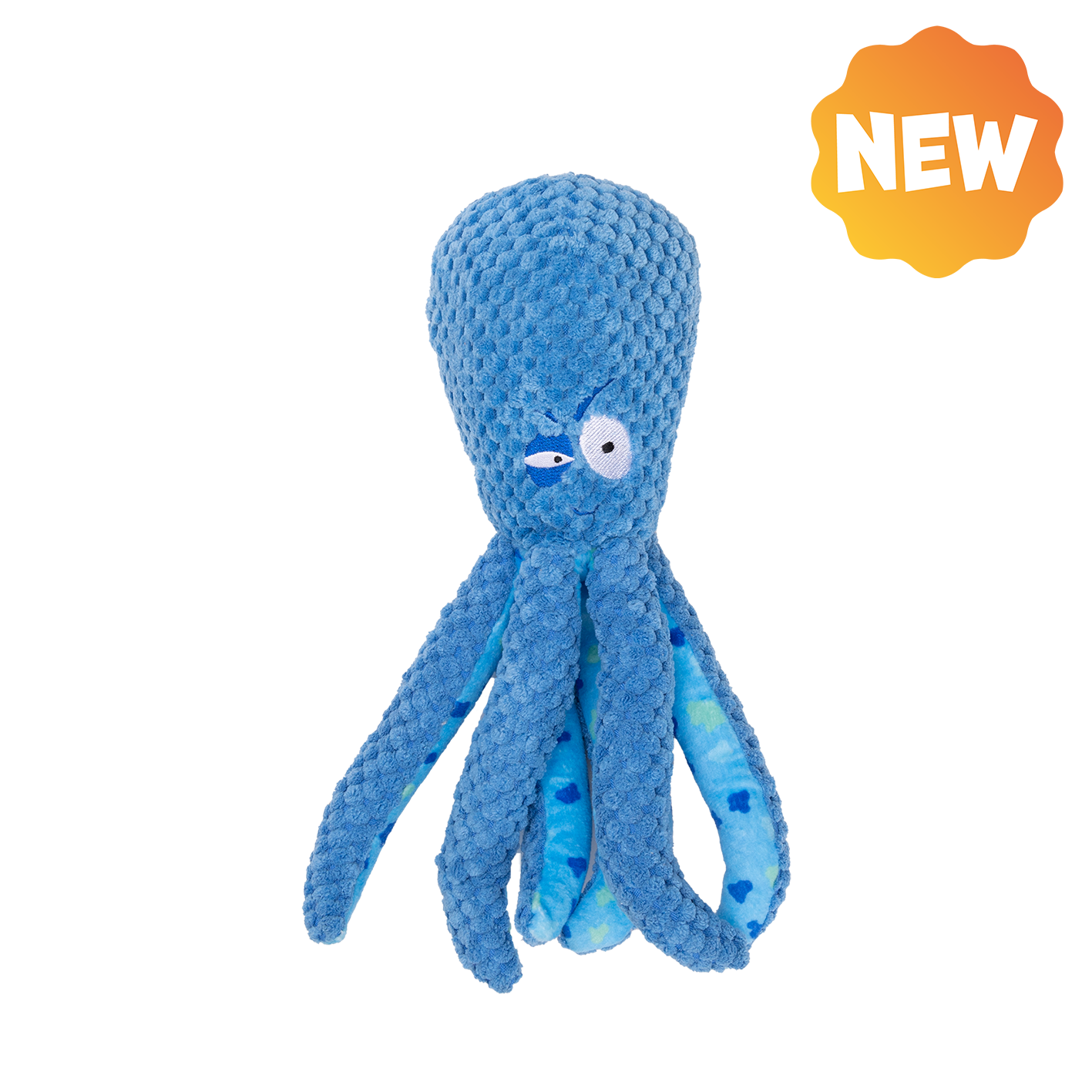UNIQ PETS PLUSH DOG TOY WATER FRIENDS Blue Octopus with a Squeaker