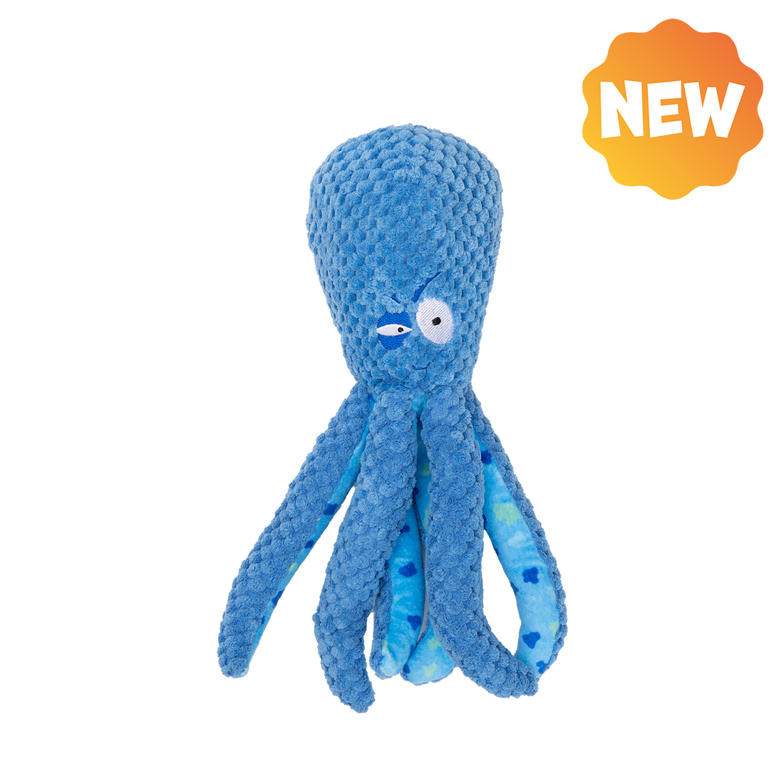 UNIQ PETS PLUSH DOG TOY WATER FRIENDS Blue Octopus with a Squeaker