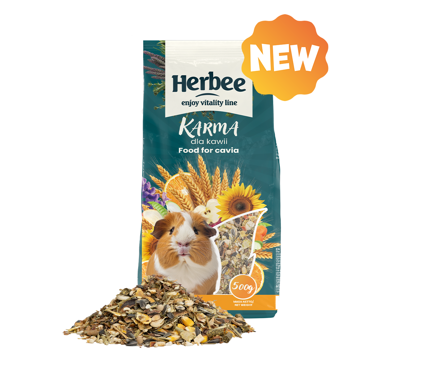 HERBEE RODENSROOT FOOD For Guinea Pig/Cavia 500g