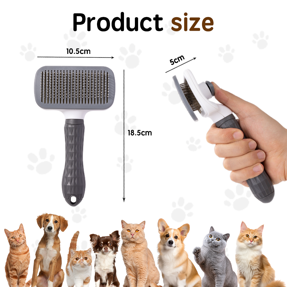 UNIQ PETS GROOMING BEAUTY CARE Square Comb Grey