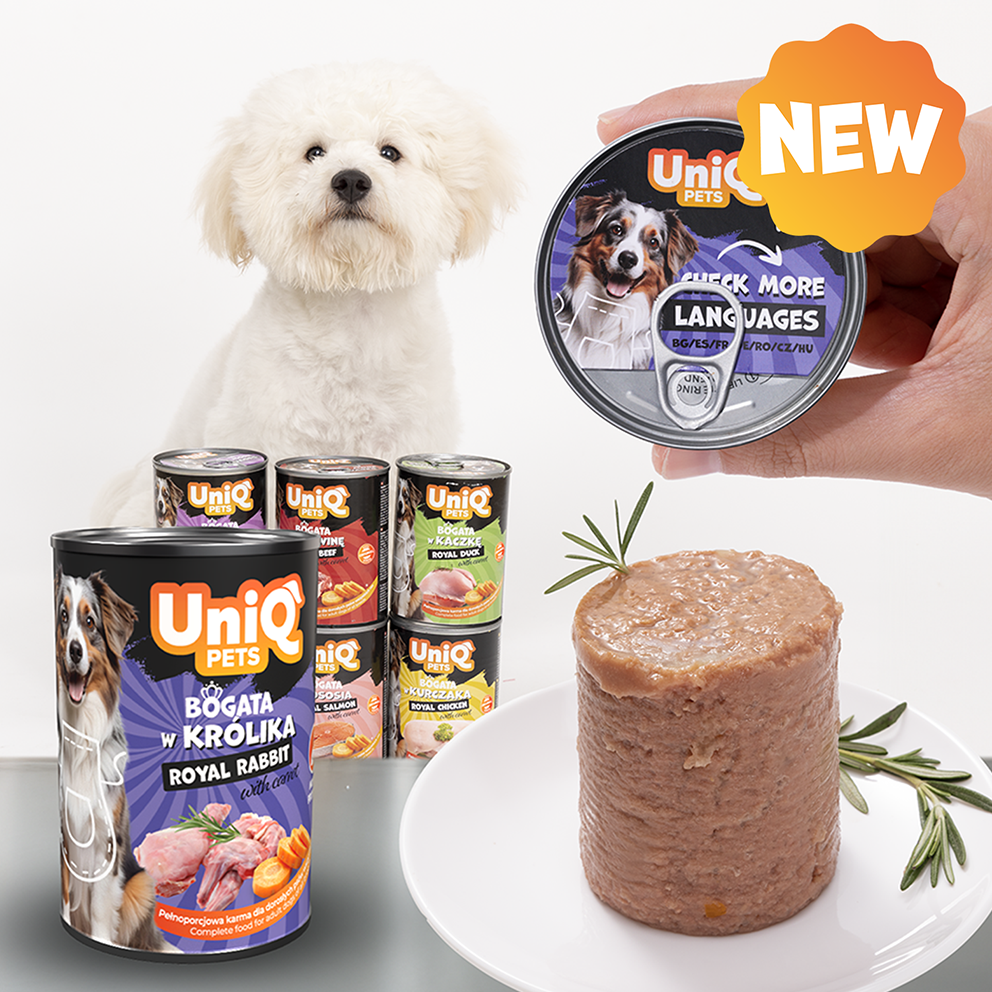 UNIQ PETS Dog Wet Food Royal Rabbit 375g