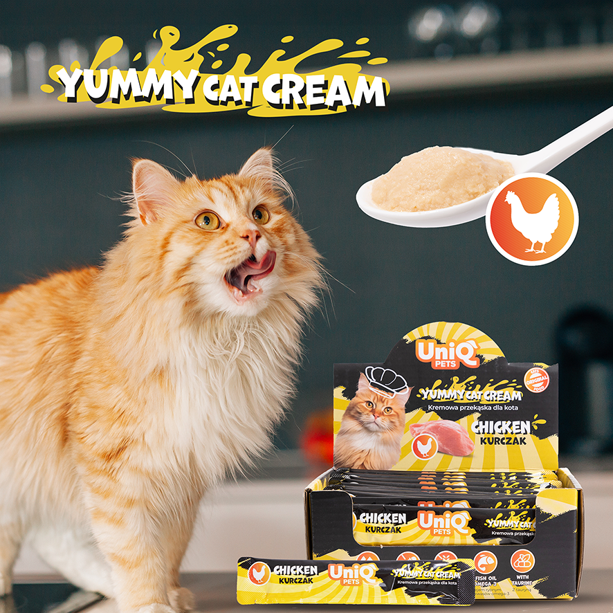 Uniq PETS Cat Wet Yummy Cream Chicken Sachet 15g
