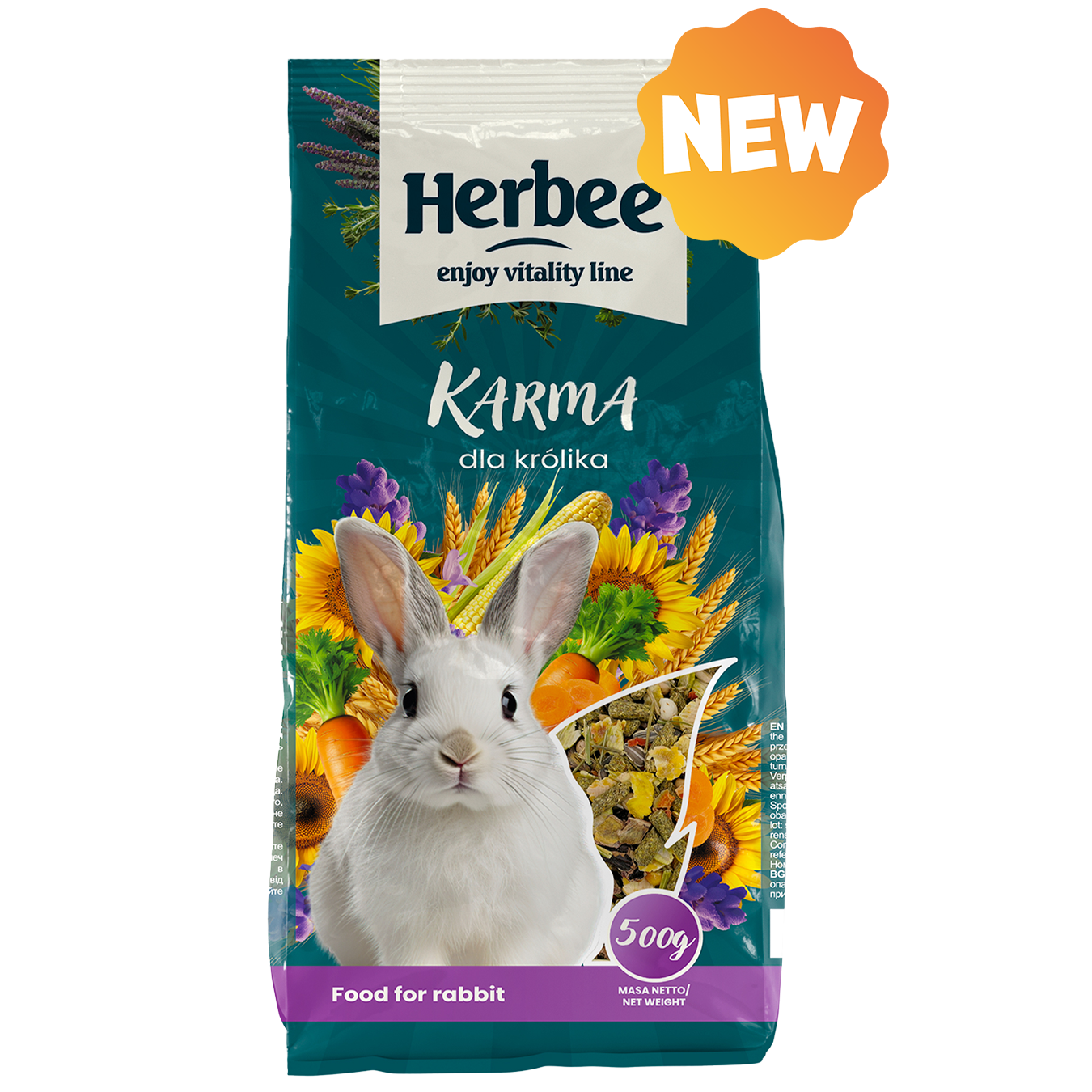 HERBEE RODENSROOT FOOD For Rabbit 500g